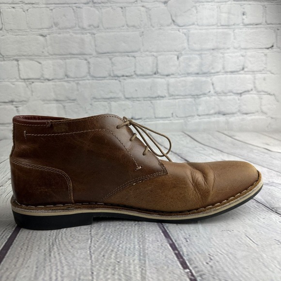 Steve Madden Harken 247 Ankle Chukka Boots Mens Size 11.5 Cognac Leather Lace Up main image 4